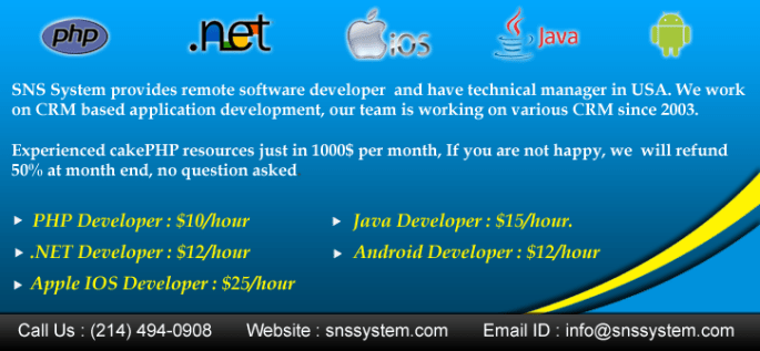 cakePHP-sfotware-developers